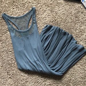 Lace neck, razor back, tennis dress